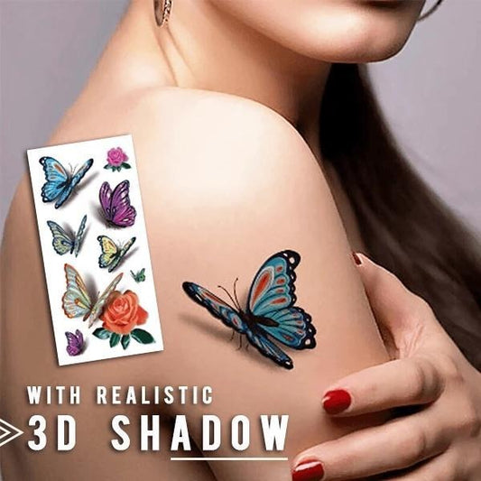 🦋Autocollants de tatouage 3D tendance (10 pièces)